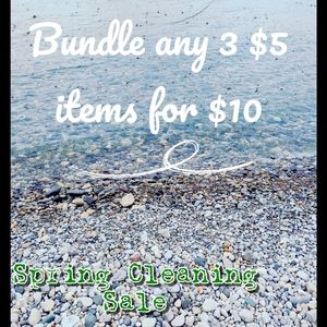 Bundle any 3 $5 items for $10!!!